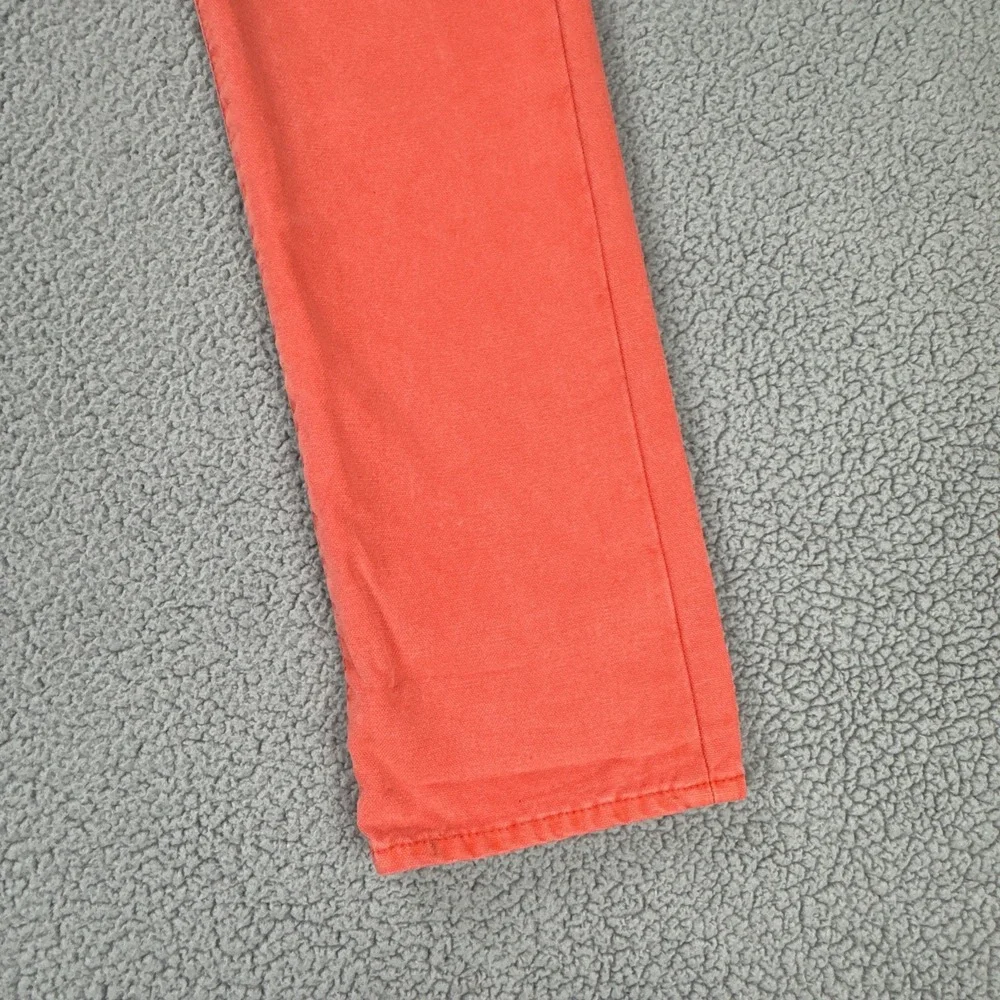 Polo Ralph Lauren Varick Slim 625 Pants Men 32x32 Elite Orange Canvas Button Fly
