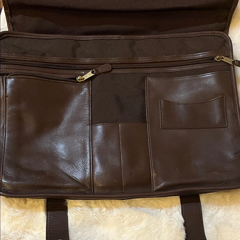 Coach Elegant Brown Leather Briefcase