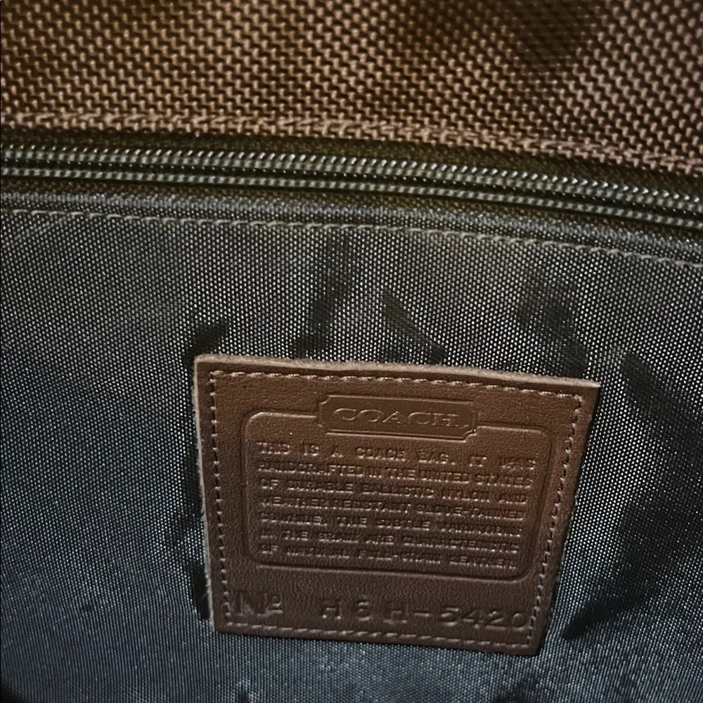 Coach Elegant Brown Leather Briefcase