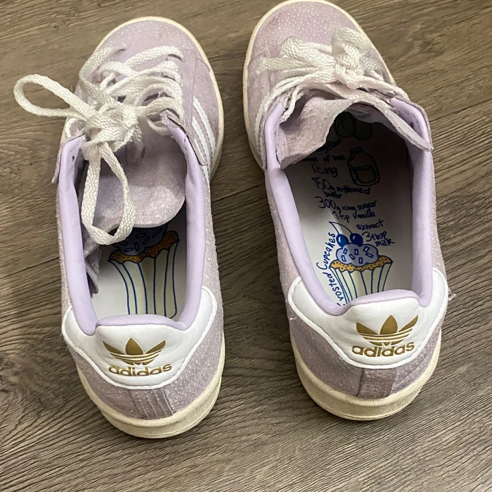Adidas Frosted Cupcake Lavender suede Sneakers