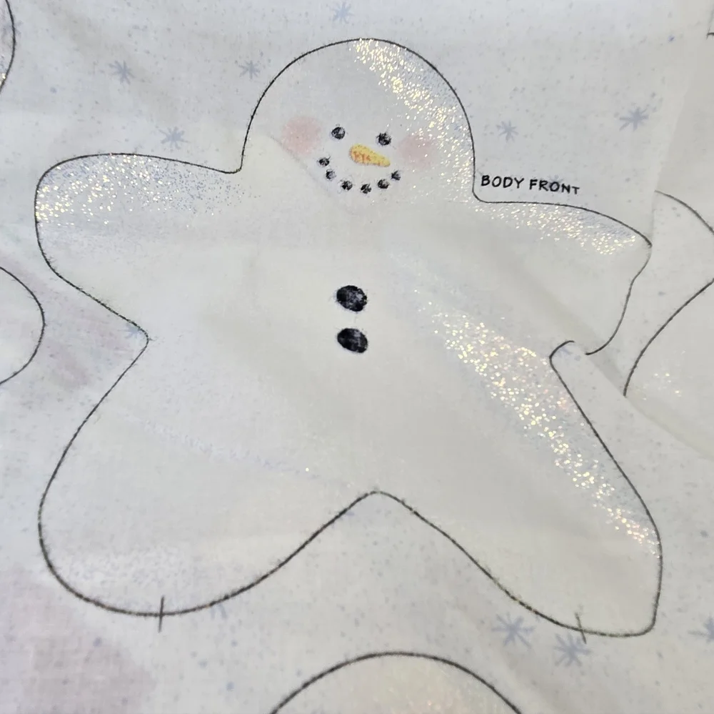 NOS Daisy Kingdom Frosty Star Garland Pattern Fabric Holiday Christmas