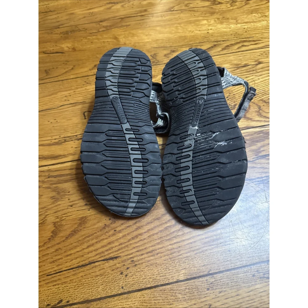 MAGELLAN Outdoors Adj. Strap Sandals - Water Resistant - Size US 8 - Black/White