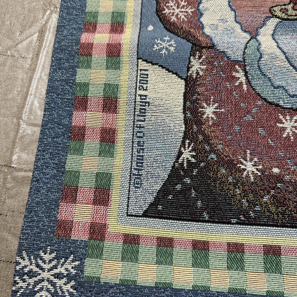 House Of Lloyd Snowmen & Dog Christmas Caroling Tapestry Wall Hanging 2011
