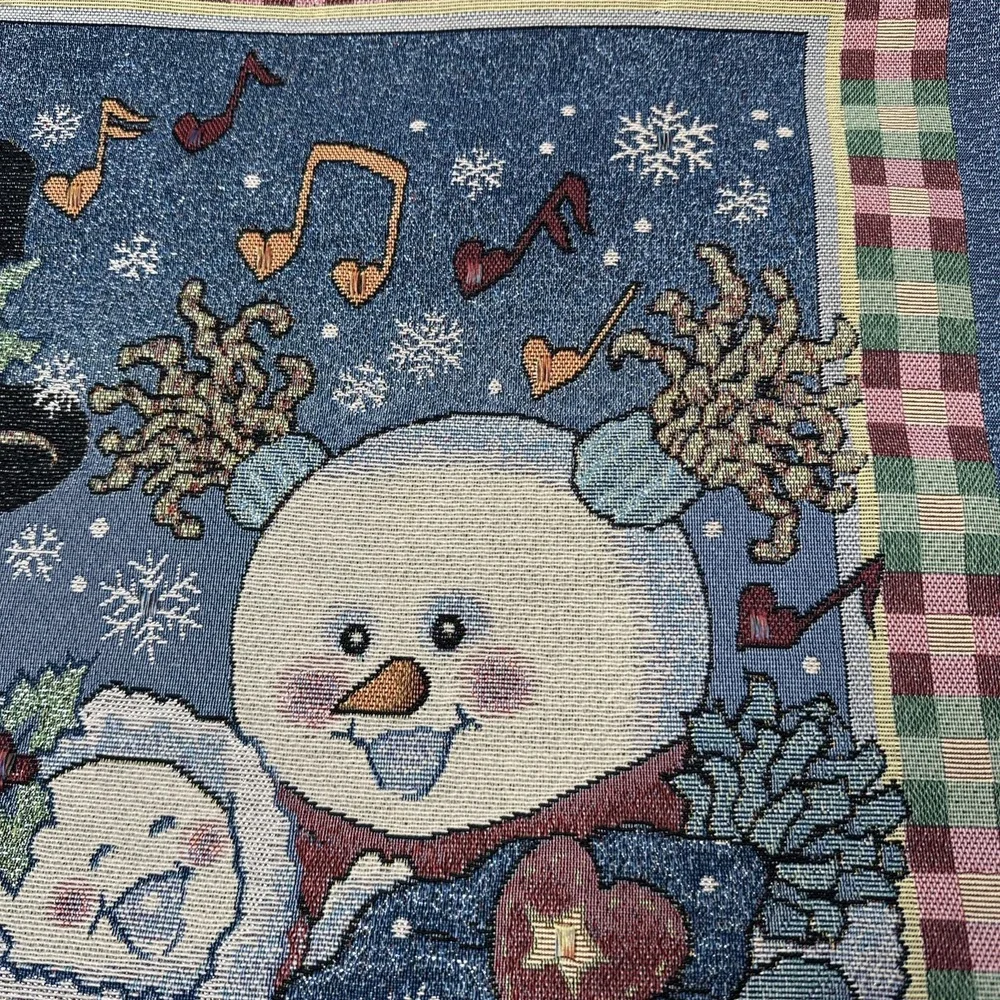 House Of Lloyd Snowmen & Dog Christmas Caroling Tapestry Wall Hanging 2011