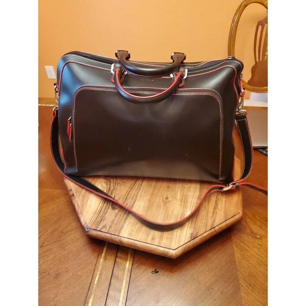 LODIS Audrey Brera Briefcase (Black w/ Red Detailing) - WMS