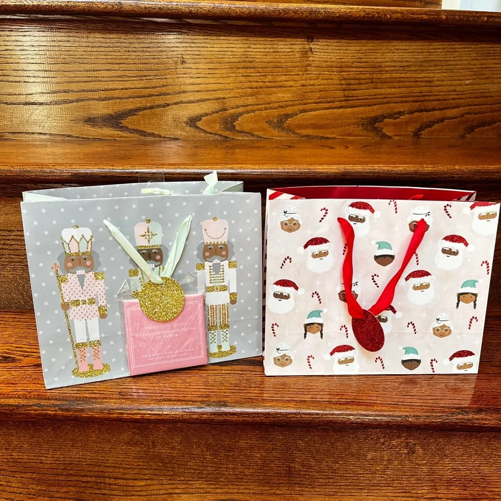 Lady Jayne Ltd Santa and Nutcracker Holiday Christmas Bags