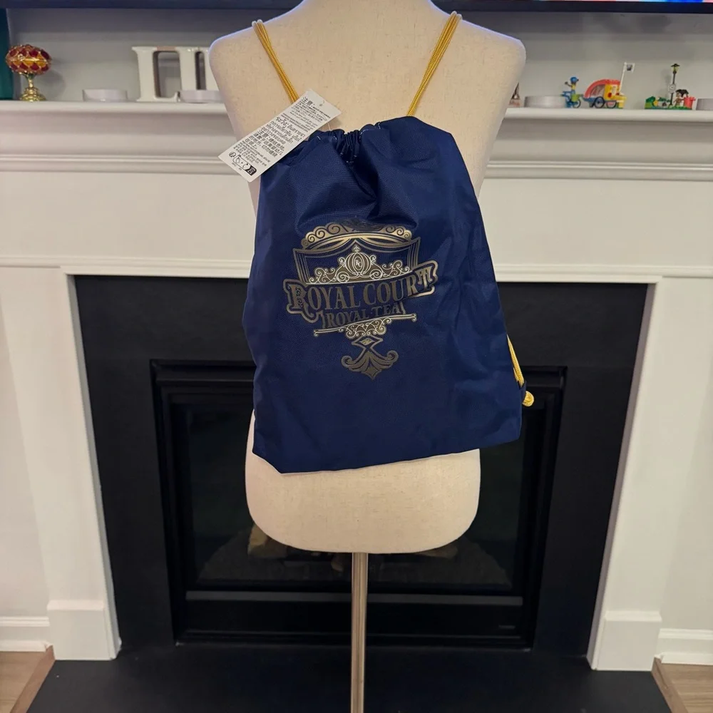 🌊 Disney Cruise Line “Royal Court Royal Tea” Drawstring Backpack