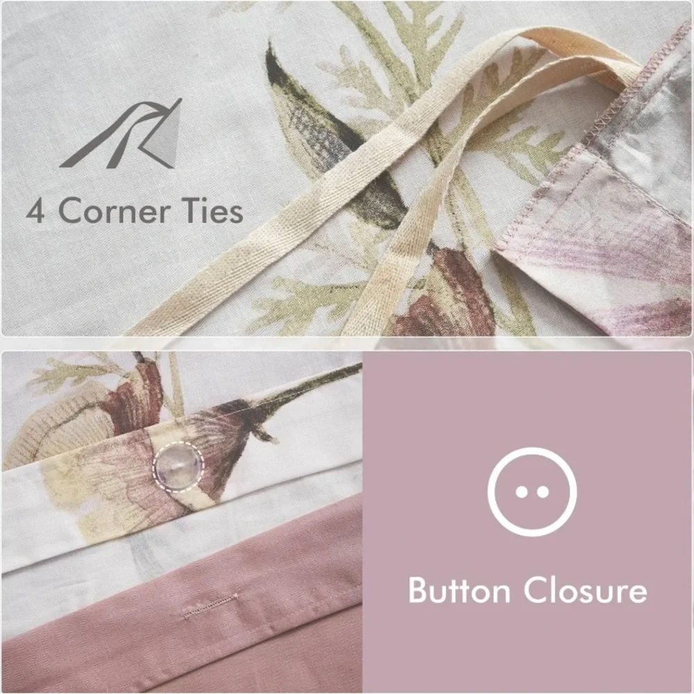 Madison Park Floral Cotton Blend Duvet Cover Set All Season Breathable Bedding k