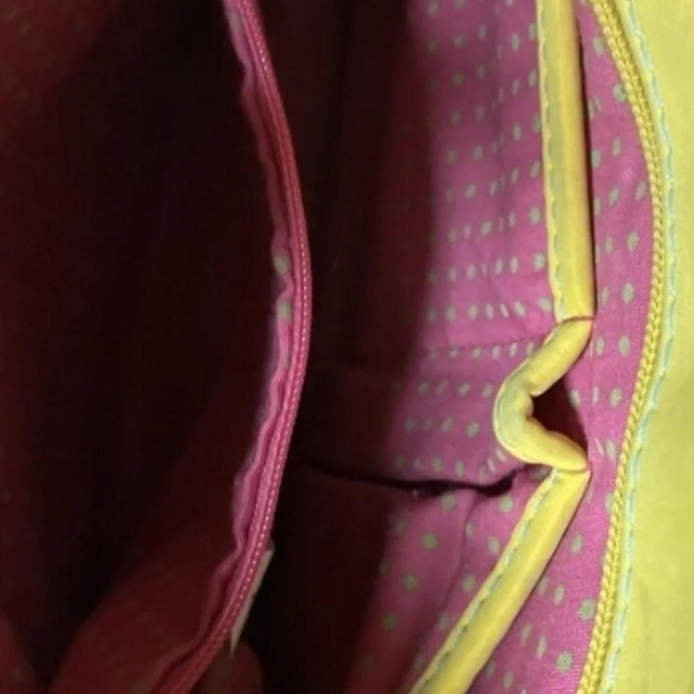 THE SAK Yellow Crochet Shoulder‎ Hobo Handbag  Small Purse  11 X 8 X 8.5