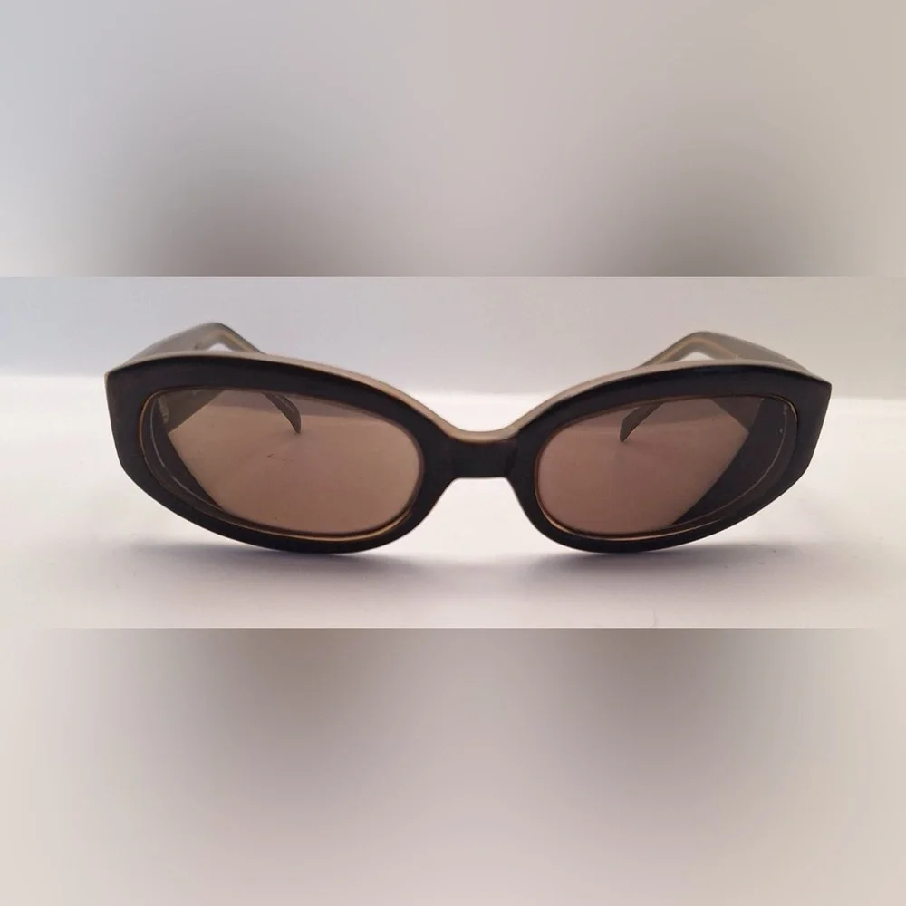 Joan Collins 9984 Black Oval Sunglasses Frames Only