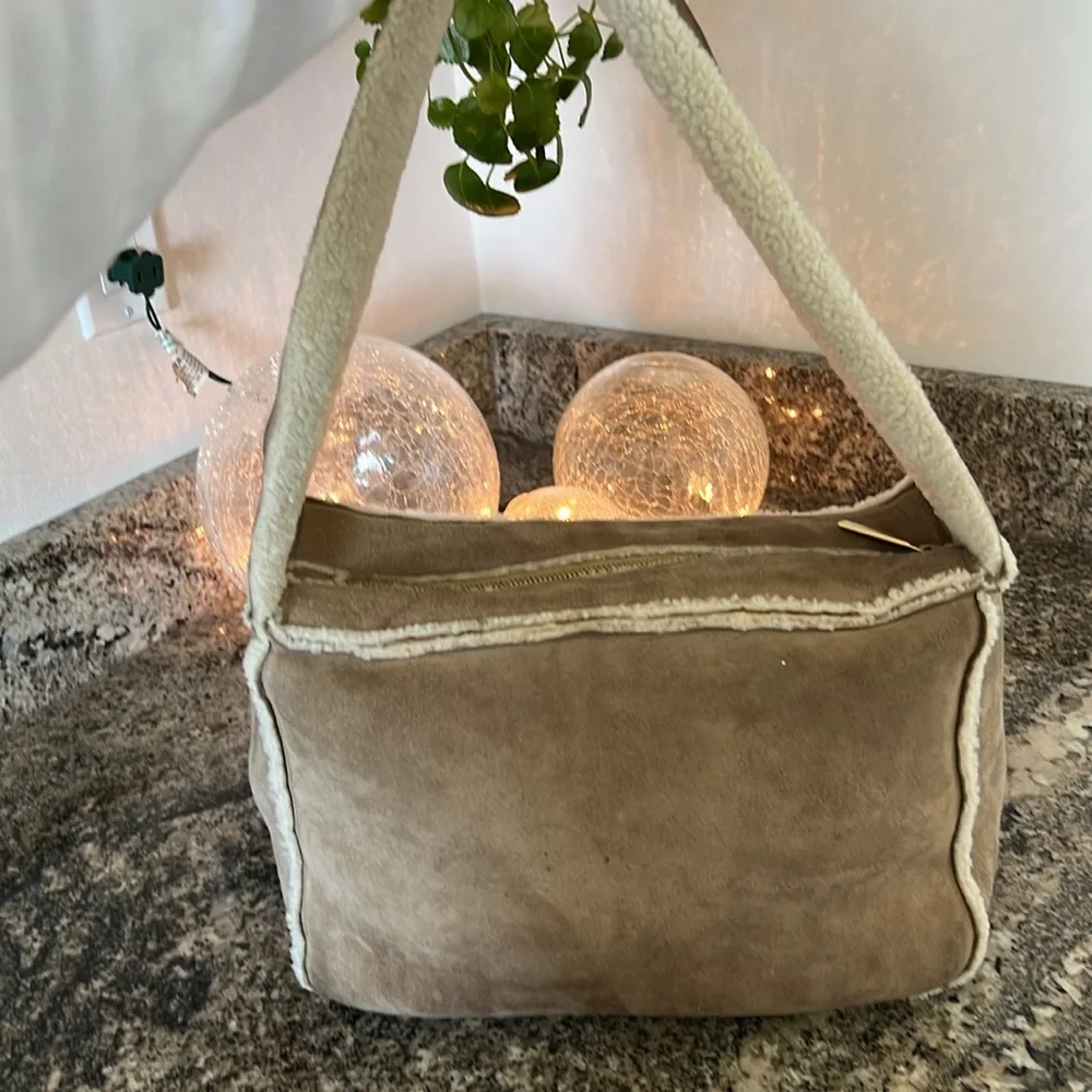 Chanel Vintage Shearling CC Hobo