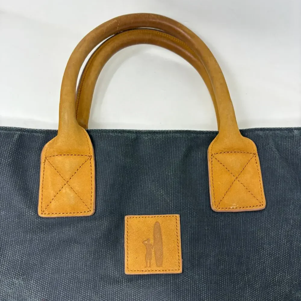 Johnnie-O Canvas Tote Bag Blue Casual Travel Beach