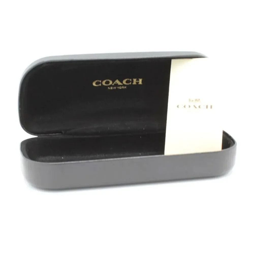 Coach New York Black Hard Eye Glass Case Sun Glass Storage Holder with Pamphlet