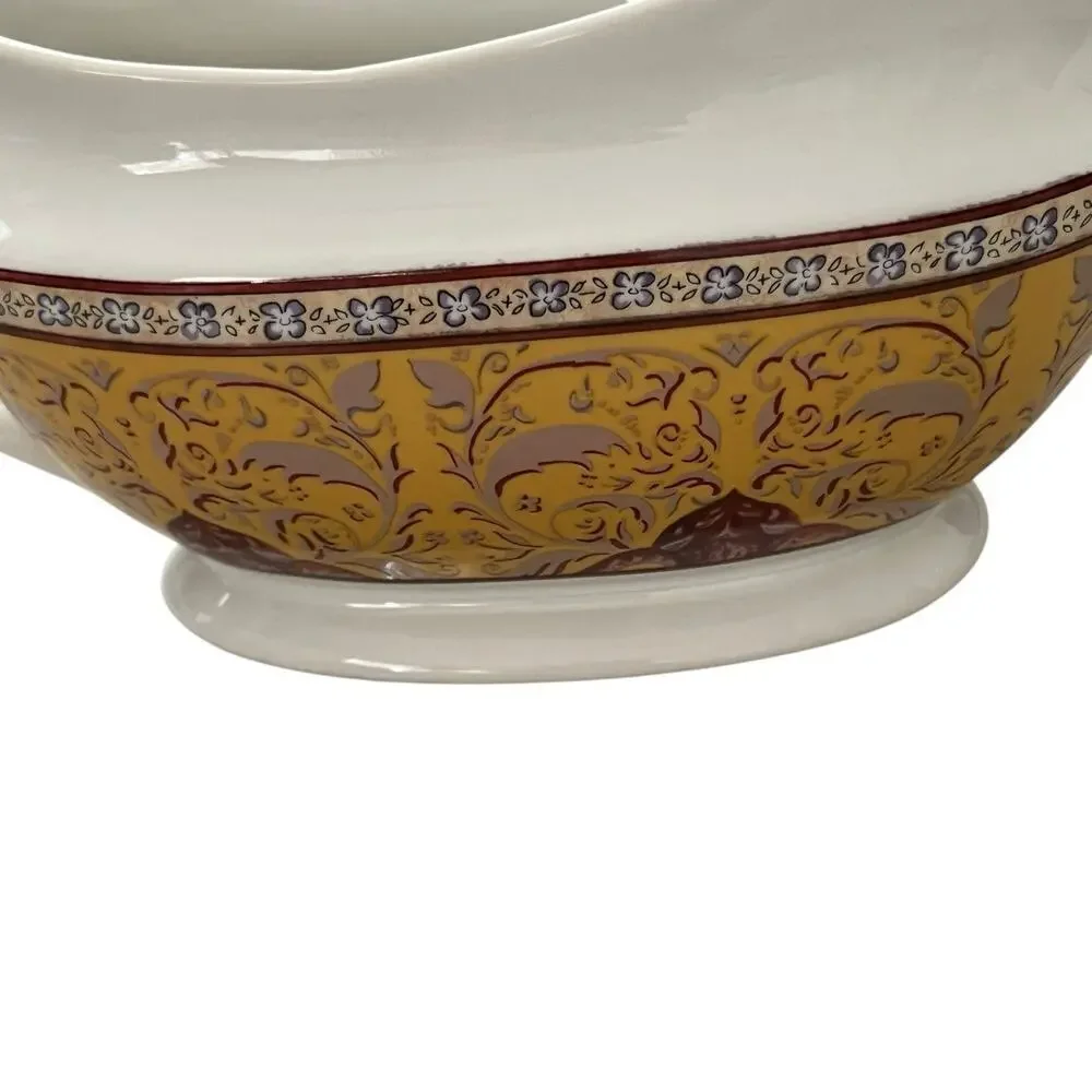American Atelier Bombay Gravy Boat Dish #5042 Stoneware EUC