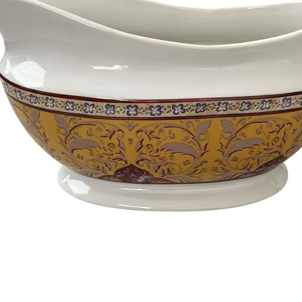 American Atelier Bombay Gravy Boat Dish #5042 Stoneware EUC