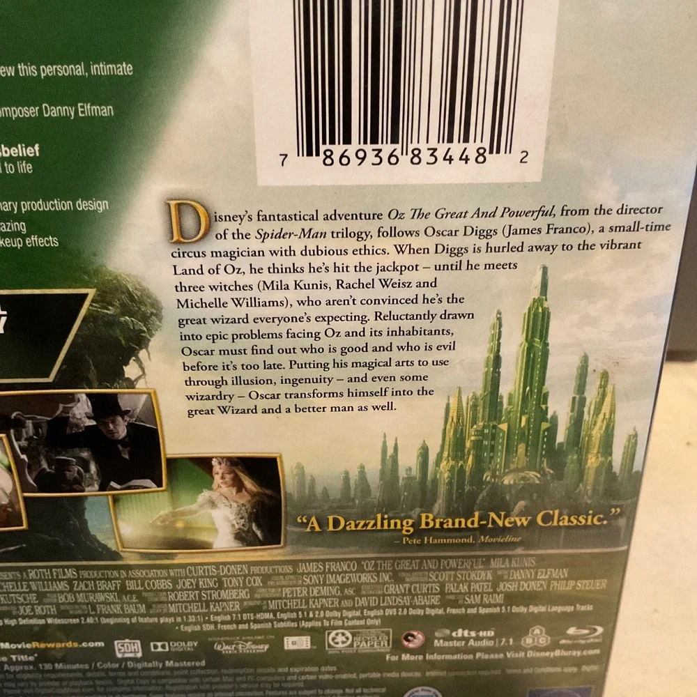 Blu Ray Disc -  OZ the Great and Powerful. V48