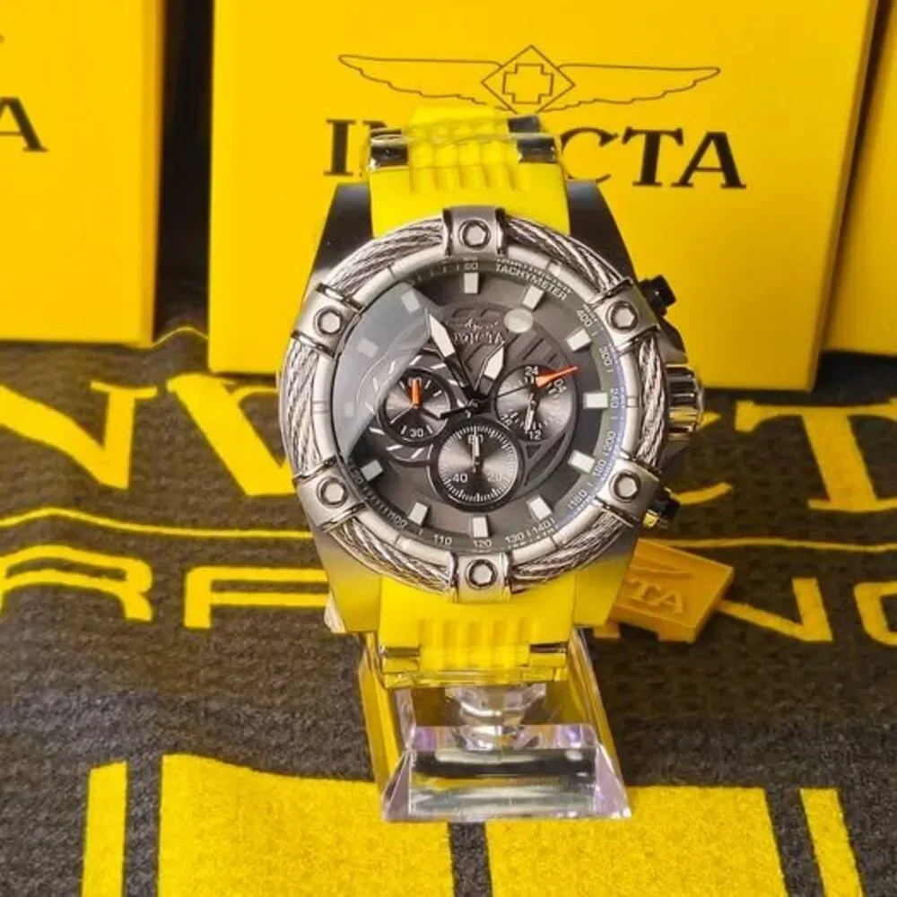 Invicta Bolt 49811 Zeus Chronograph 52mm Yellow Silver Men’s Watch