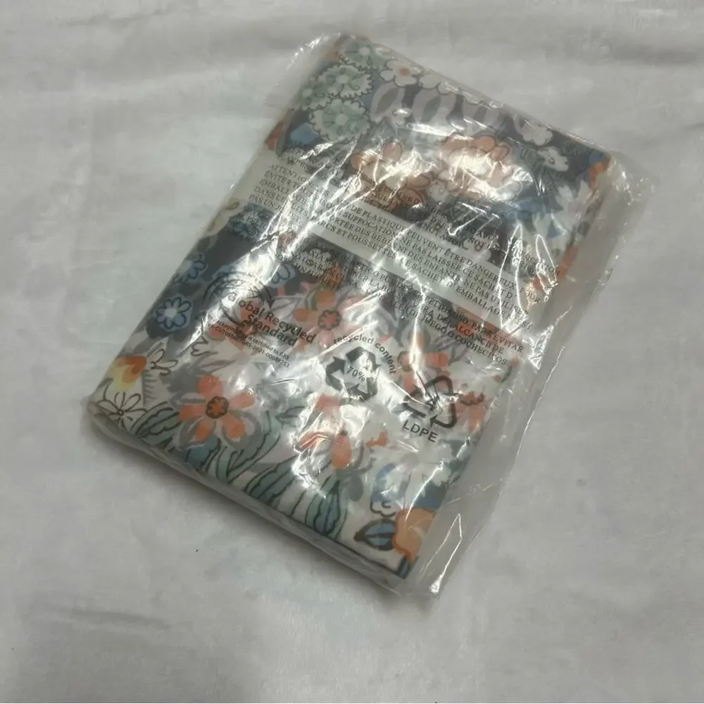 Pottery Barn Amelia Floral Percale Set of 2 Shams Flowers 100% Cotton NEW NWT