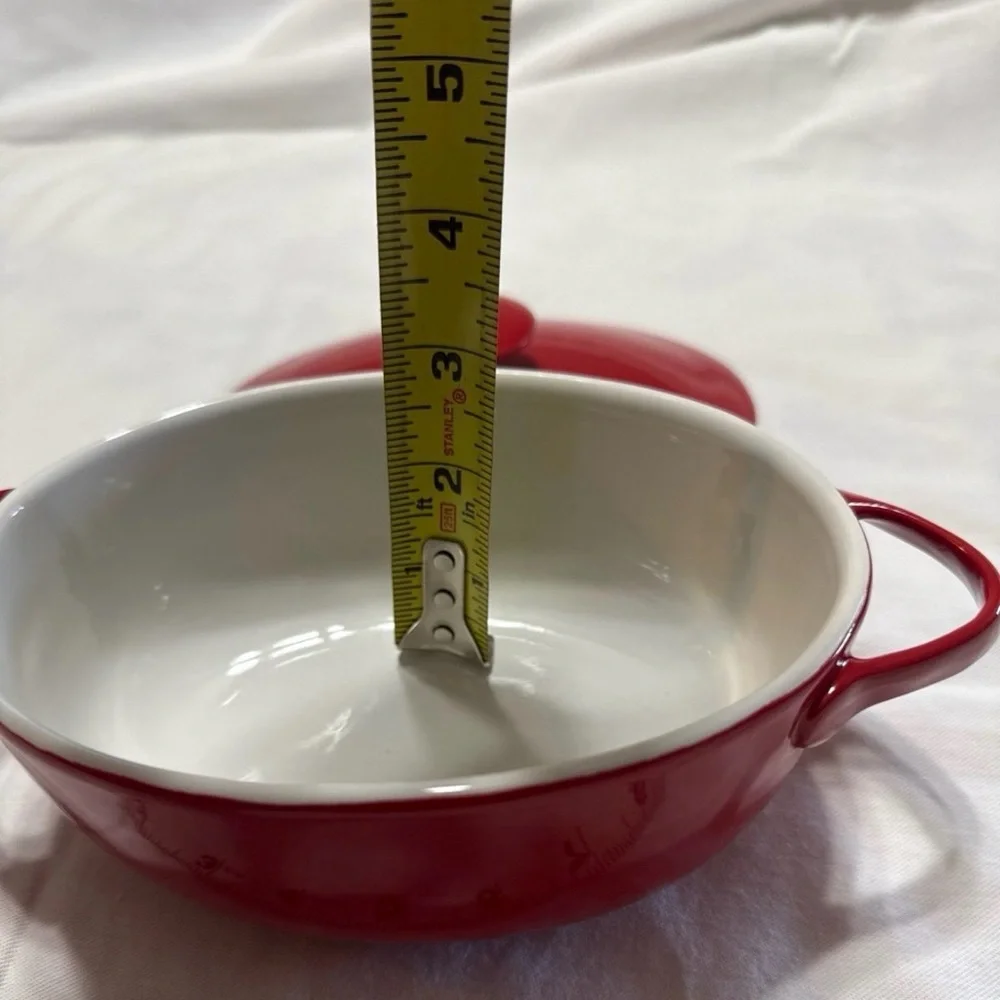 Crate&Barrel dish red