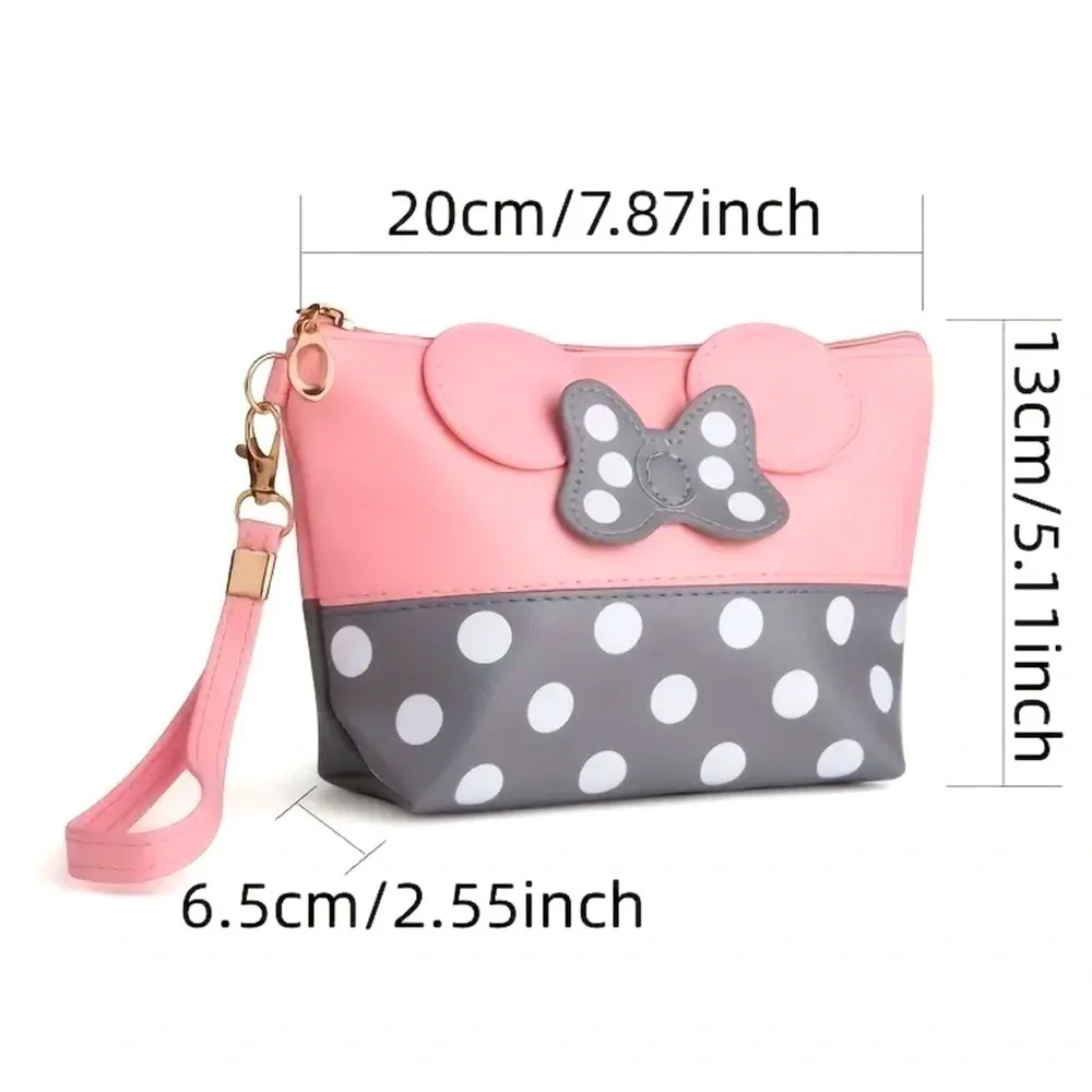 Pink Minnie Mouse Ear Inspired Cosmetic Bag