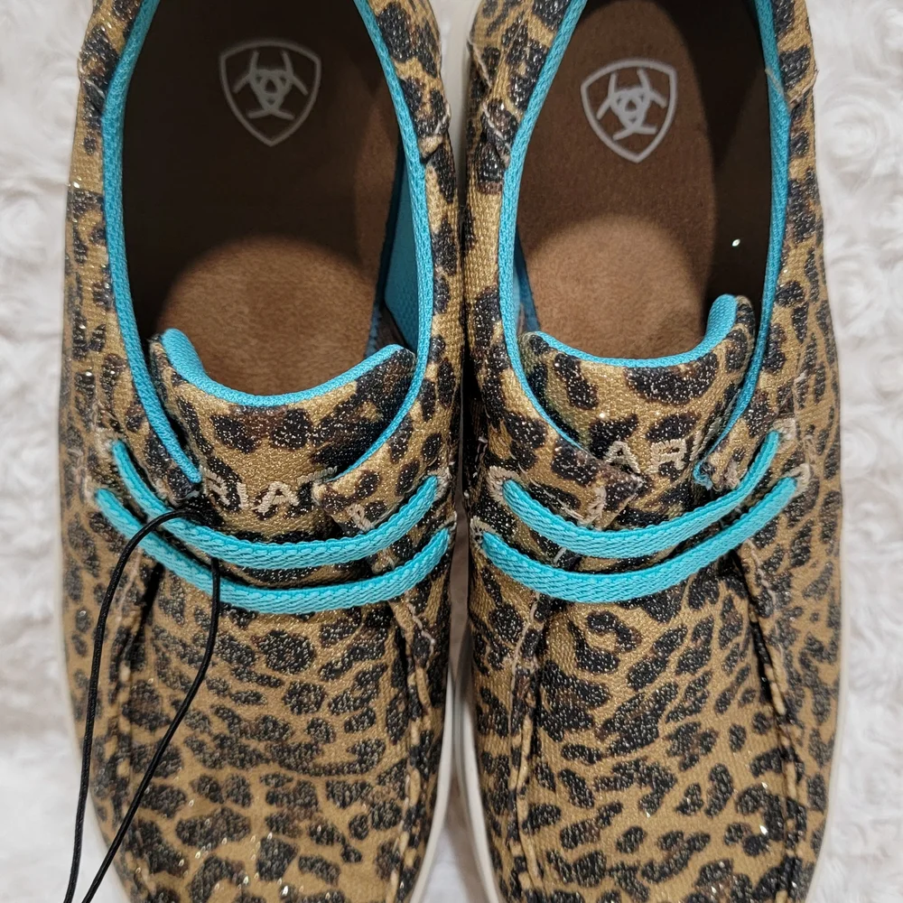 Ariat Youth Kid's 3 Hilo Washed Animal Print Slip On Shoe Loafer NEW
