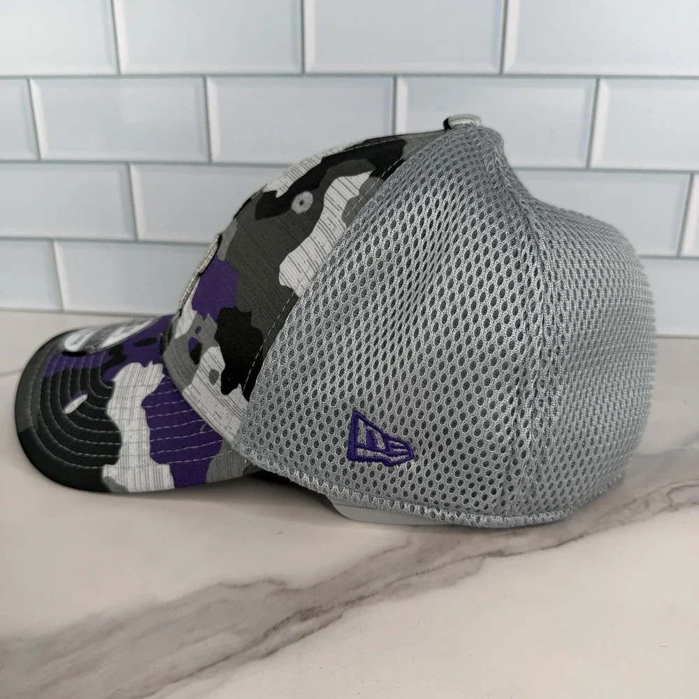 Colorado Rockies Camo Hat Cap Fitted Men Large/XL Gray 39Thirty Baseball New Era