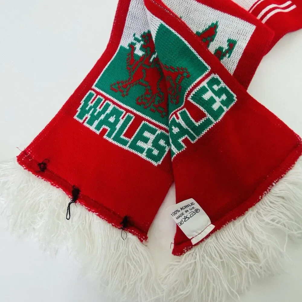CYMRU Wales Flag Scarf Neck Wrap Red Dragon Land of My Fathers Accessory Rugby