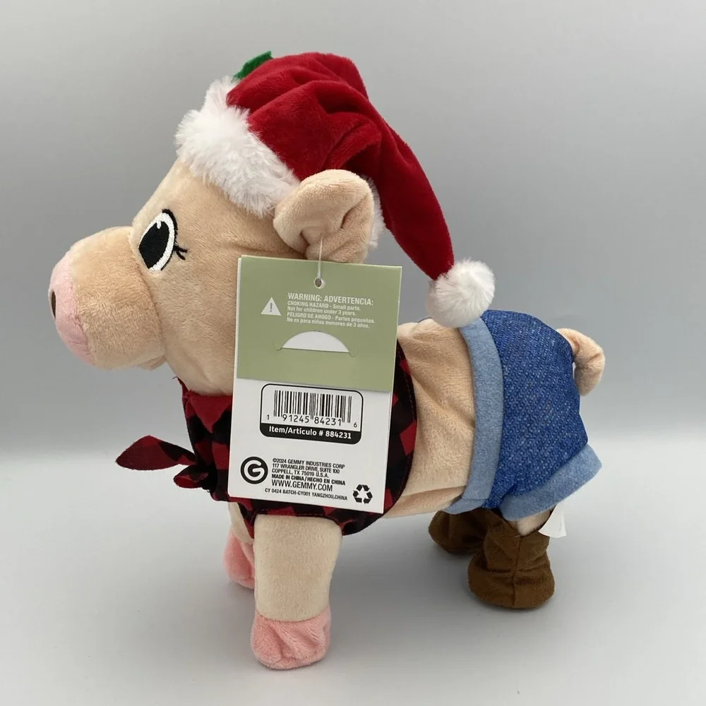 Gemmy Animated Dancing Pig Plush Christmas Gift Pretty Girls Walk Song Dance NWT