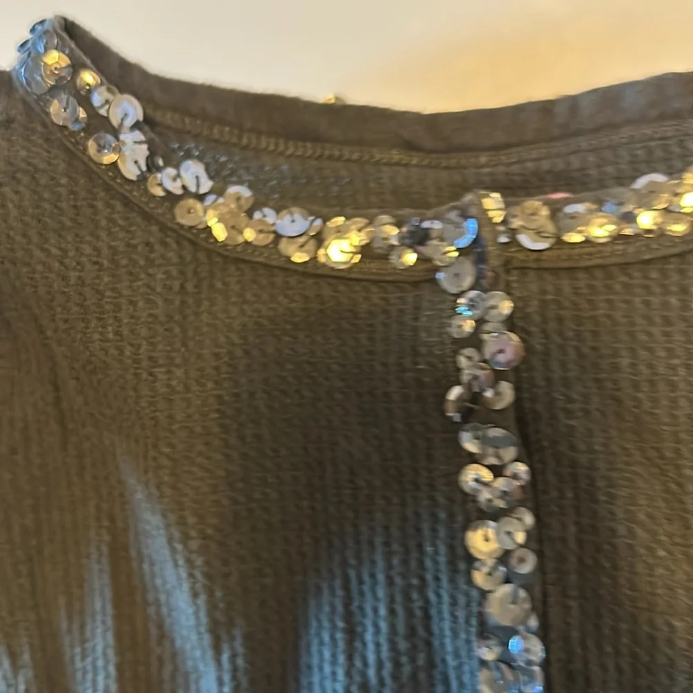 Crewcuts Waffle Henley with Sequins