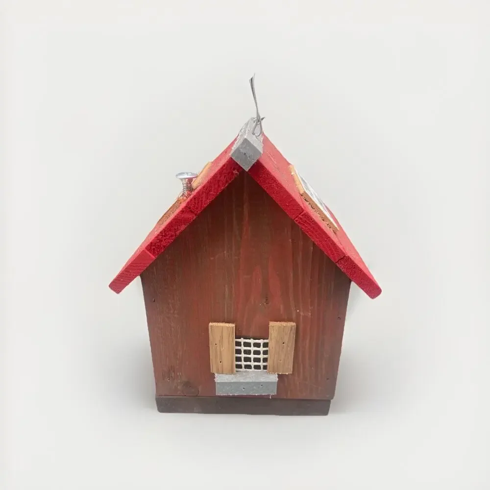 Vintage Fishing Shack Red Bird House Bait-Lures Minnows