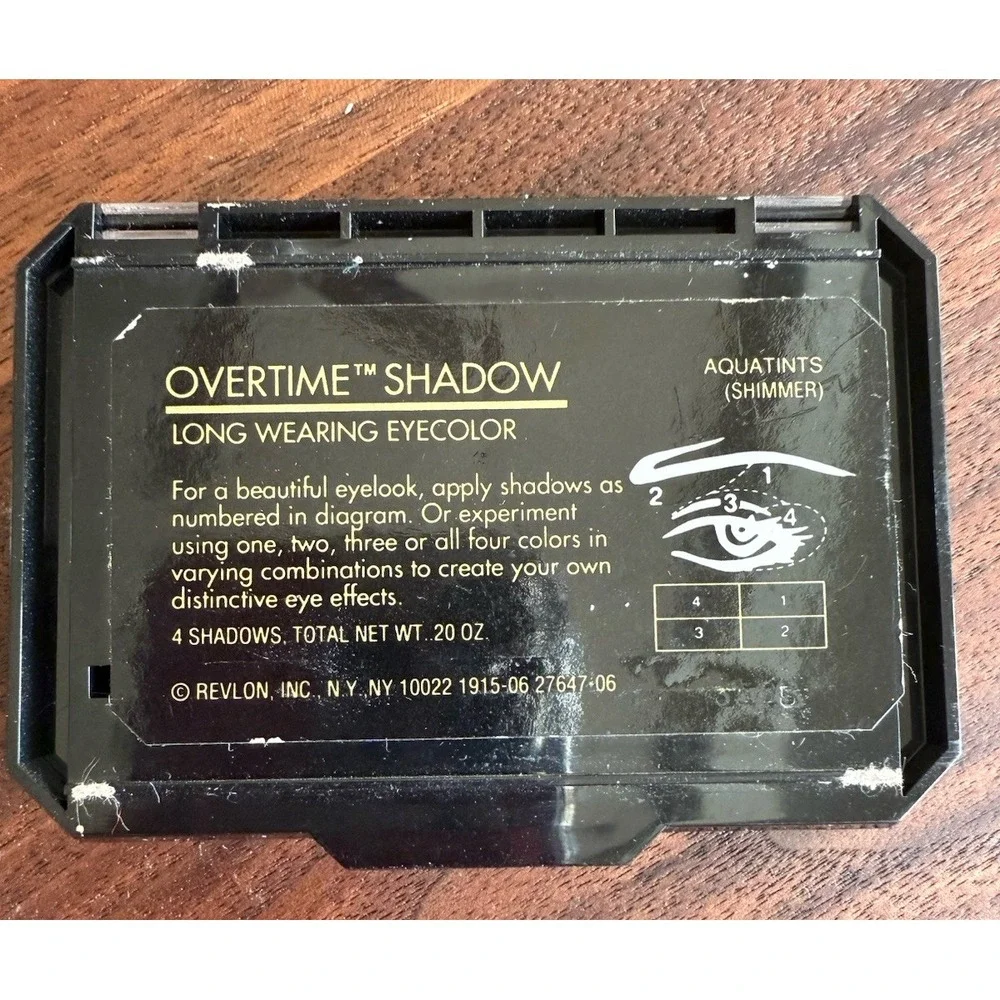 Vintage Discontinued Revlon Eyeshadow Quad Aquatints Shimmer Eye‎ Shadow Blues