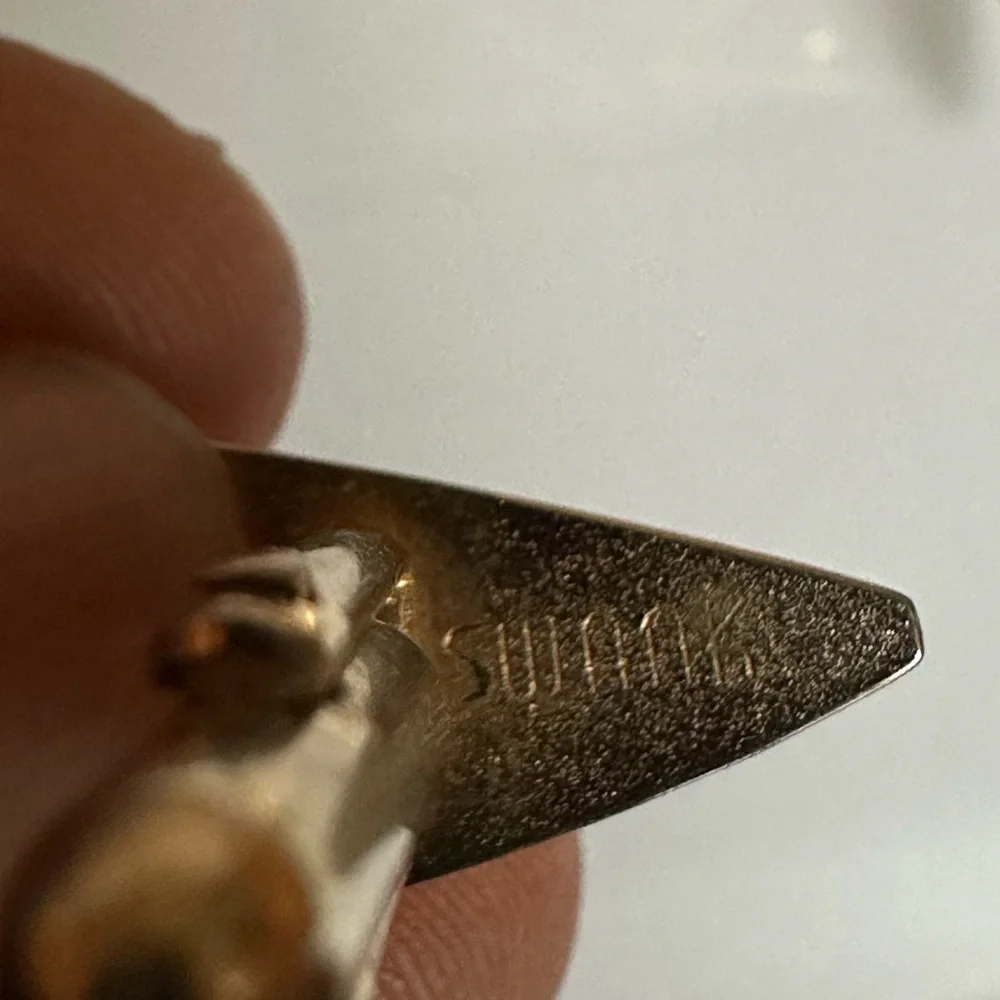 Swank Vintage Paper Airplane Gold Toned Cuff Links With Pearl Accents