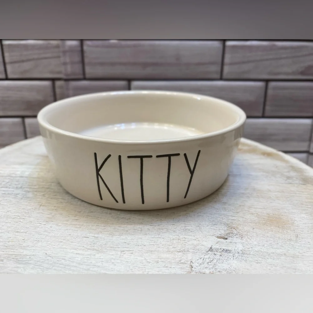 Rae Dunn 🐈 🐾 “KITTY“Pet Bowl for Cat& SM Dog New
