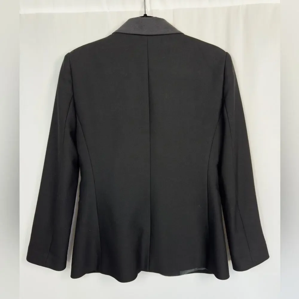 Maje Black & Denim Like Collar Blazer Size 38/M