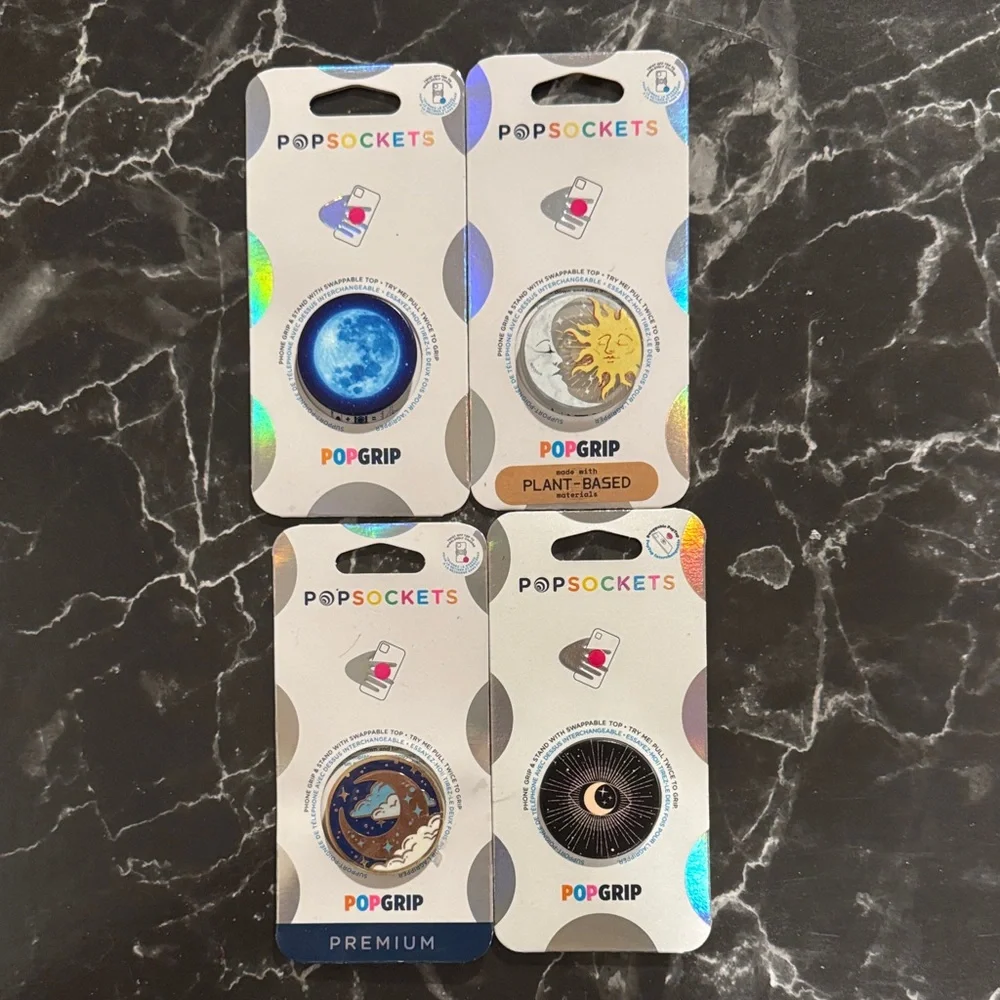 PopSocket PopGrip Set - Blue, Gold, Silver, Black Moons