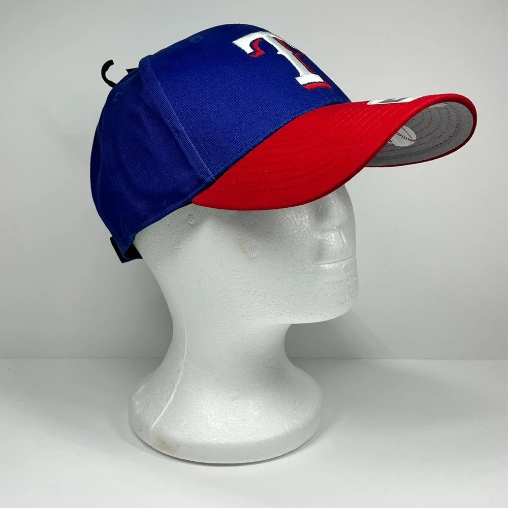 Texas Rangers Hat Fan Favorite MVP Two Tone Blue Red Adjustable Cap MLB