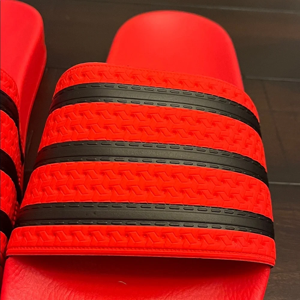 Adidas Adilette Slides Shoes Sandals JR3619 Made in Italy red Mens Size 11