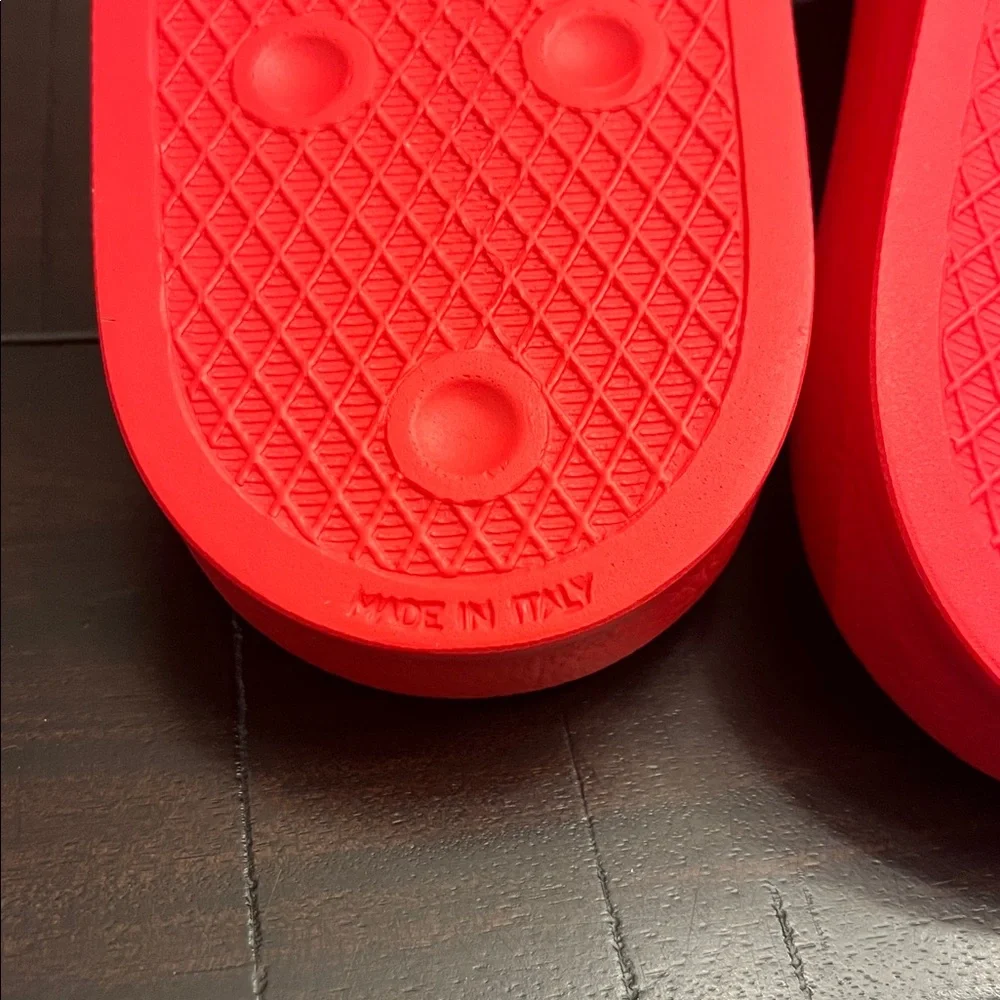Adidas Adilette Slides Shoes Sandals JR3619 Made in Italy red Mens Size 11