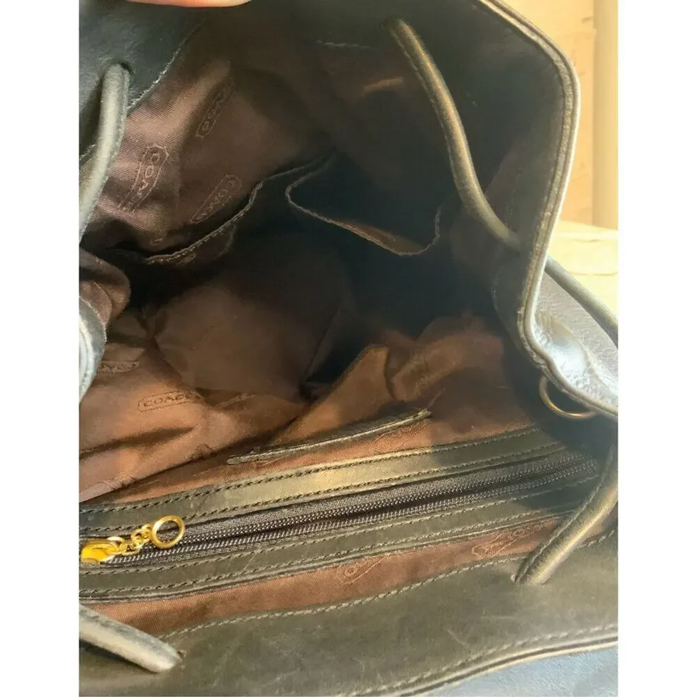 Vintage Y2K Coach 9858 Legacy Black Backpack