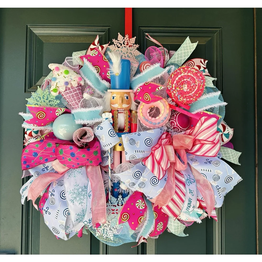 Candyland Wreath, nutcracker wreath, candyland decor Decor, nutcracker decor