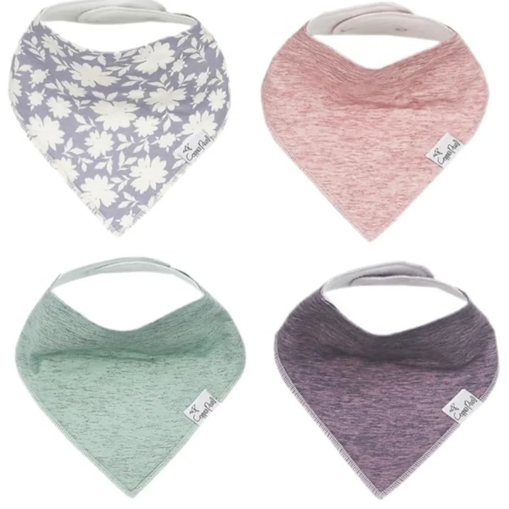 Copper Pearl Lacie Bibs: Colorful Baby Bandana Bib Set