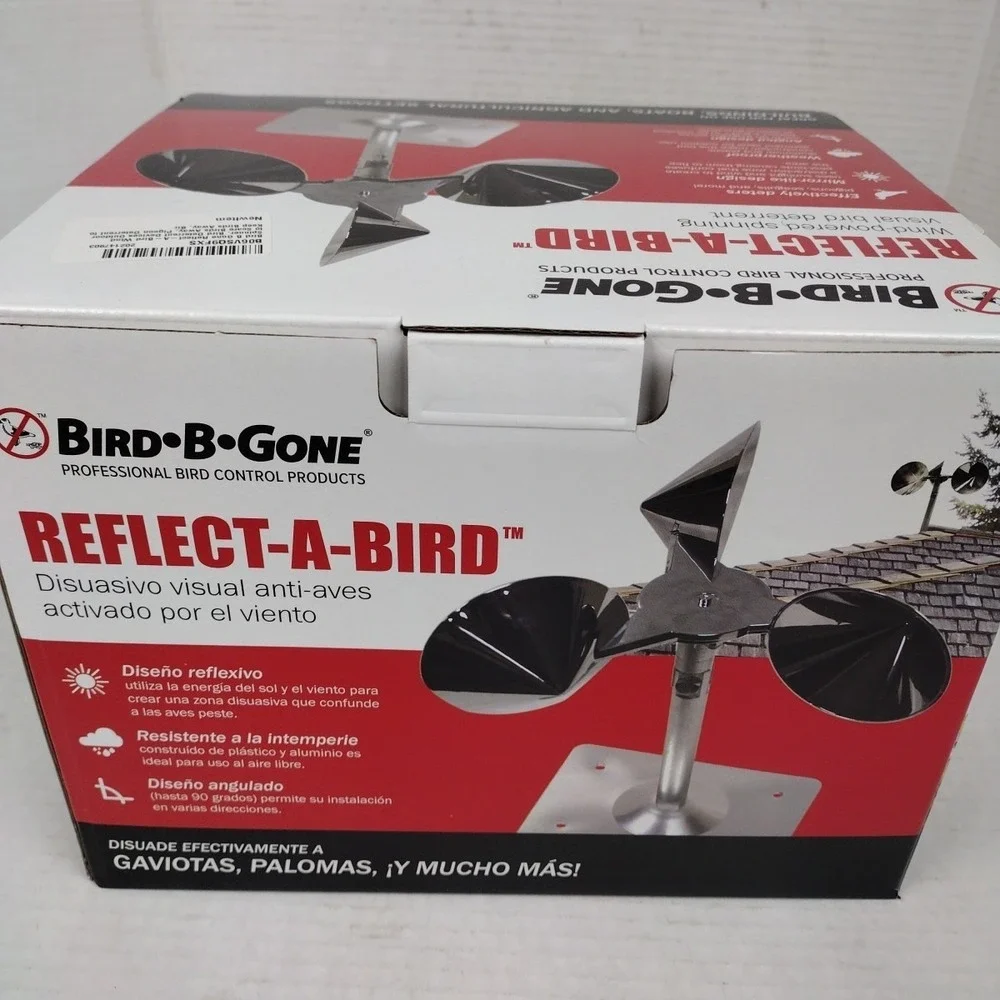 Weatherproof Reflect-A-Bird Spinner – Repels Pigeons, Sparrows, Woodpeckers