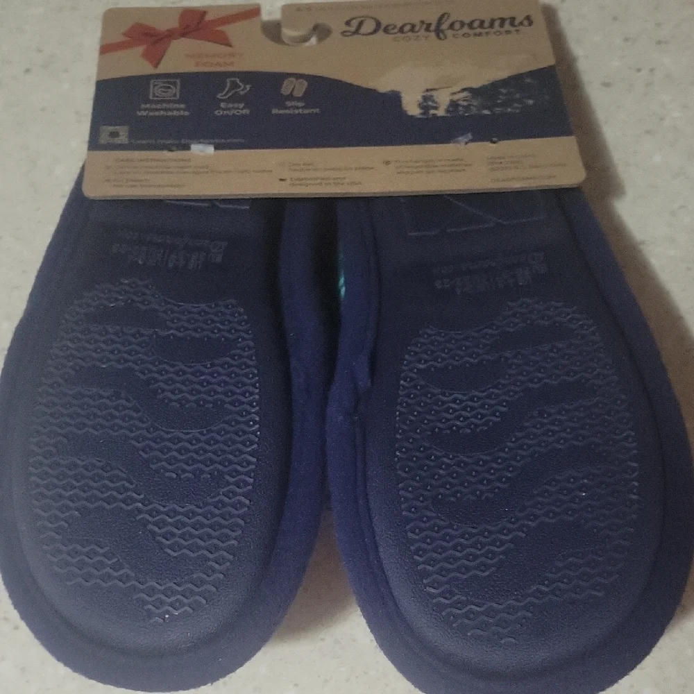 Dearfoams Kids Plaid Slippers - Red, Green, Blue