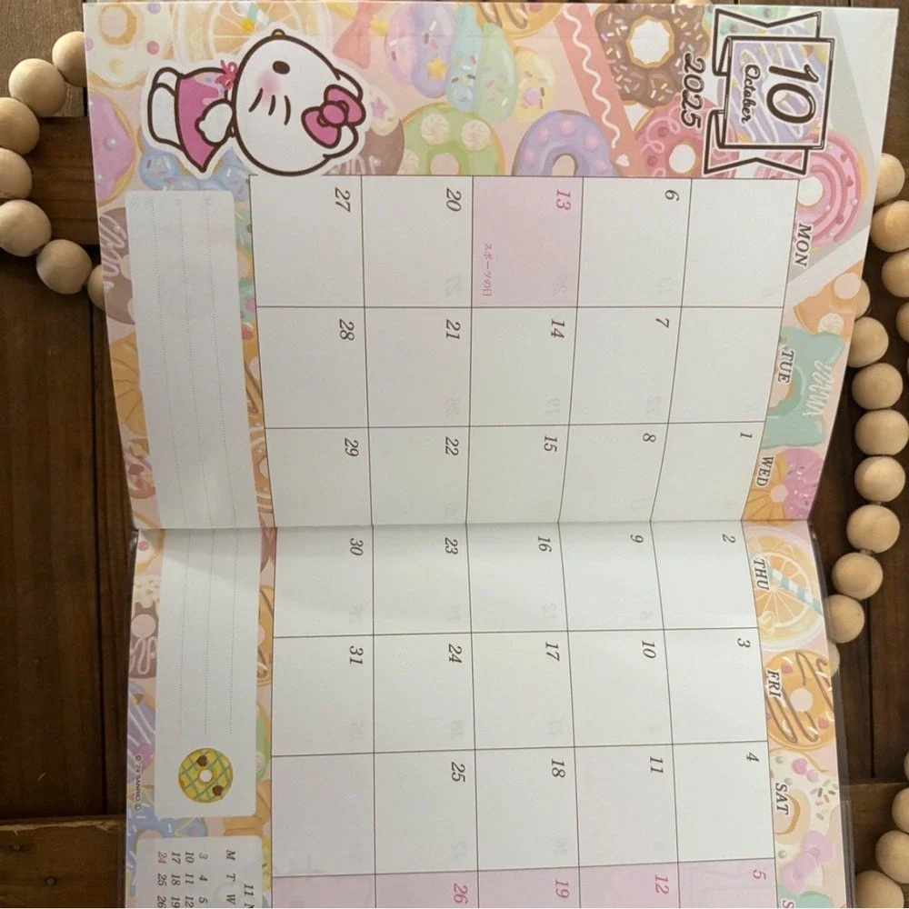 Sanrio 2025 Hello Kitty Calendar 5x7 –‎ Rare Kawaii Stationery Collectible