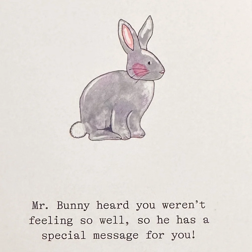 3/$10 Greeting Card from Cards Against Humanity - Bunny Get Well