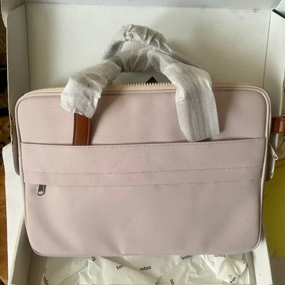 Tomtoc Versatile A12 Laptop Shoulder Case Bag New In Box Blush Pink