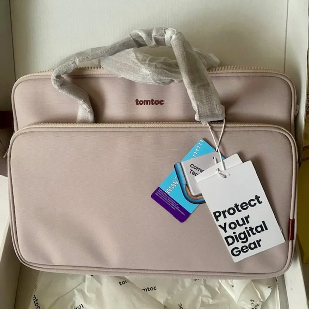 Tomtoc Versatile A12 Laptop Shoulder Case Bag New In Box Blush Pink