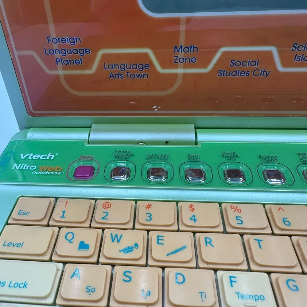 VTech Nitro Vintage Green Working Notebook Laptop Learning School Academic Toy