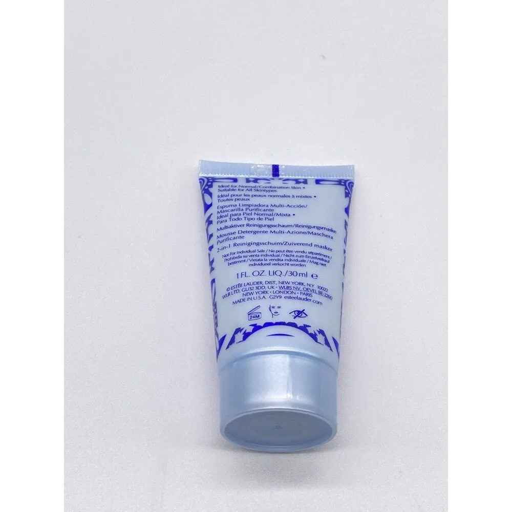 2 Estee Lauder Perfectly Clean Multi-action Foam Cleanser/ Purifying Mask, 1oz