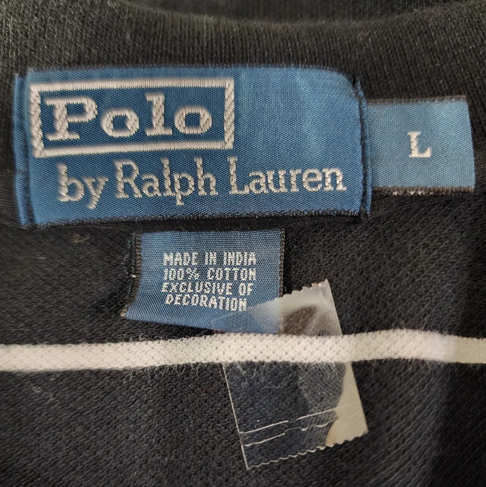 Vintage Ralph Lauren Striped 100% Cotton Polo Shirt Men's Large Used